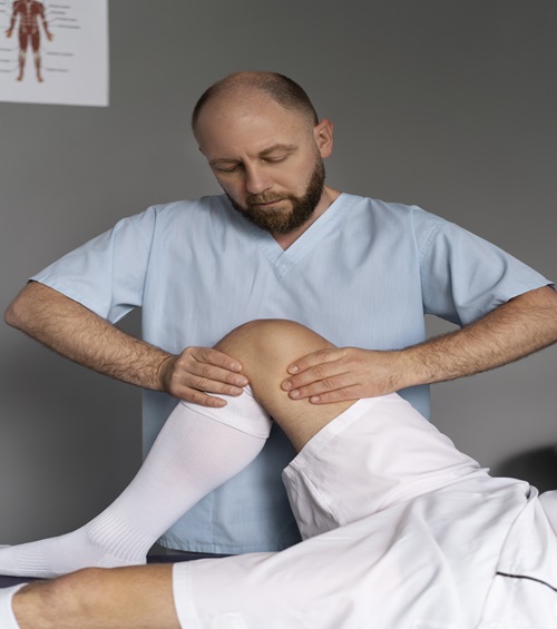 Physiotherapy session focusing on back pain relief techniques